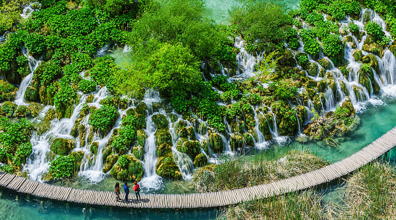 Waterfalls in Plitvice Lakes National Park. Waterfalls in Plitvice Lakes National Park.