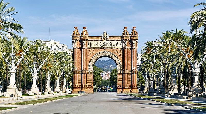 Triumph Arch in Barcelona, Spain.