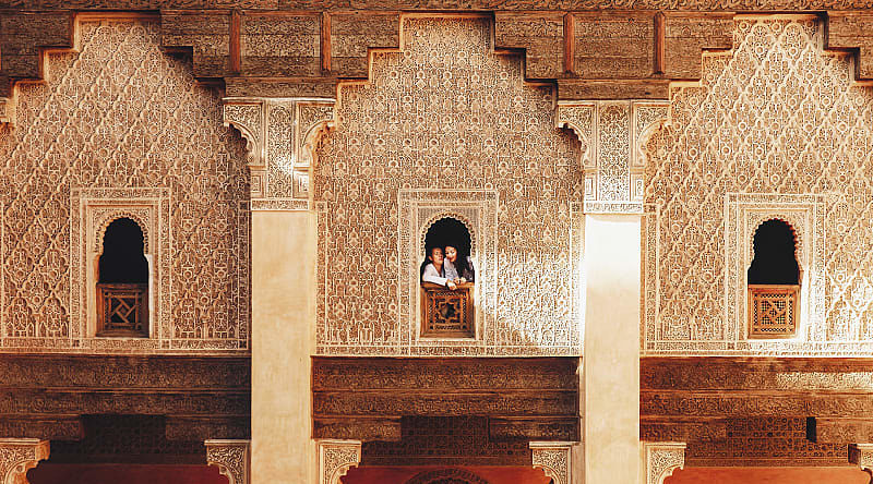 Marrakech, Morocco Couple in Marrakech, Morocco
