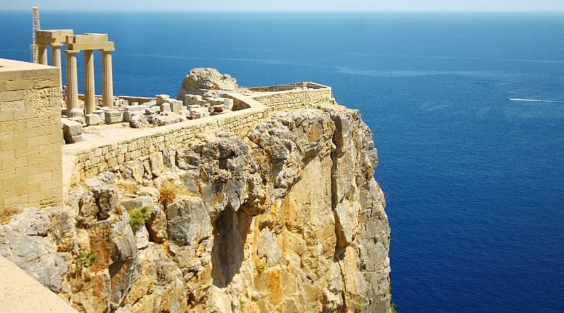 Old castle of Lindos, Rhodes, Greece Old castle of Lindos, Rhodes, Greece