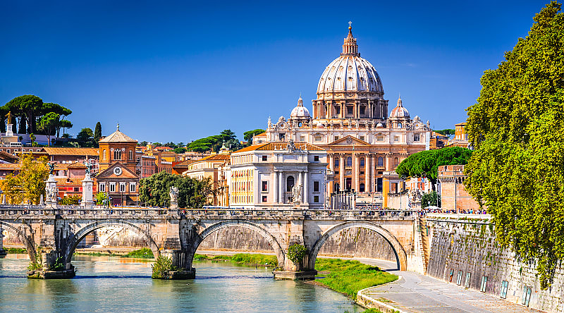 St. Angelo Bridge in Rome, Italy St. Angelo Bridge in Rome, Italy