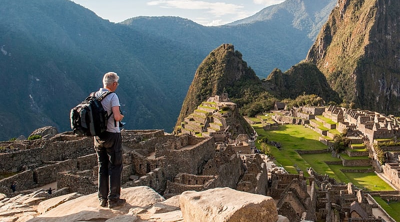 The great Inca ruins of Machu Picchu in Peru The great Inca ruins of Machu Picchu in Peru