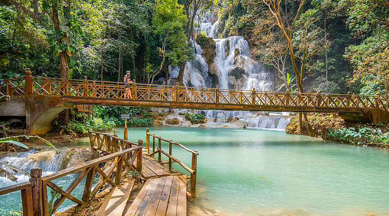 Kuang Si waterfall in Luang Prabang, Laos Kuang Si waterfall in Luang Prabang, Laos