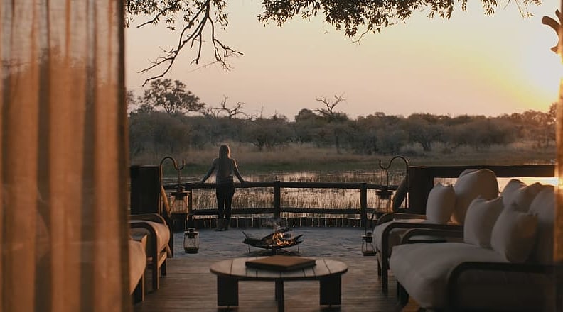 Sunset in the Okavango Delta at Sanctuary Chief's Camp. Photo courtesy of Sanctuary Retreats Sunset in the Okavango Delta at Sanctuary Chief's Camp. Photo courtesy of Sanctuary Retreats