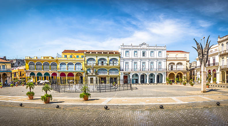 Plaza Vieja in Old Town Havana, Cuba