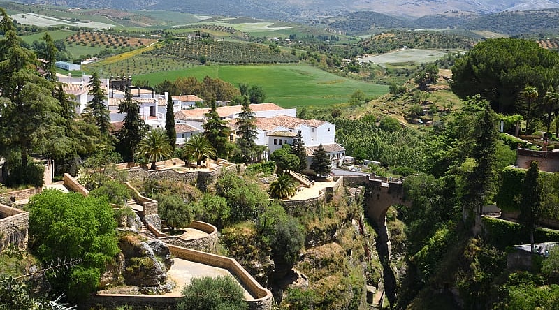 Ronda in Spain is a city hovering over an abyss, one of the most beautiful places in the country. Ronda in Spain is a city hovering over an abyss, one of the most beautiful places in the country.