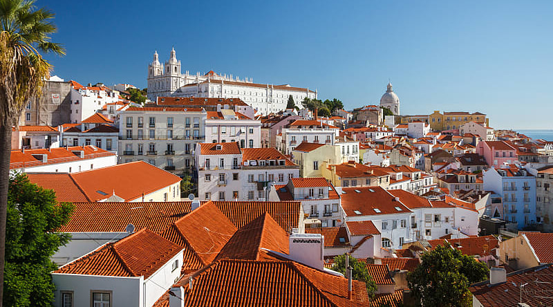 View of the old quarter of Alfama, Lisbon's Moorish past