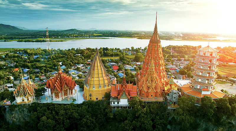 Wat Tham Sua Temple in Kanchanaburi Province, Thailand Wat Tham Sua Temple in Kanchanaburi Province, Thailand