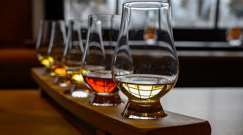 Glasses of the famous single malt Scotch whiskey Glasses of the famous single malt Scotch whiskey