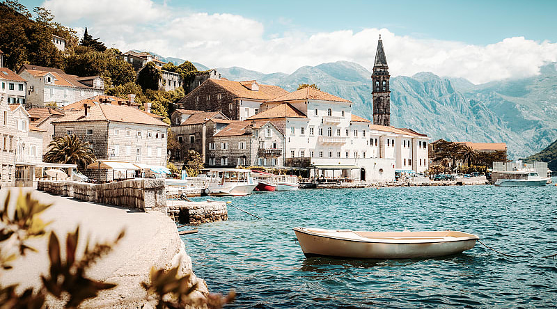 The town of Perast in Kotor Bay. The town of Perast in Kotor Bay.