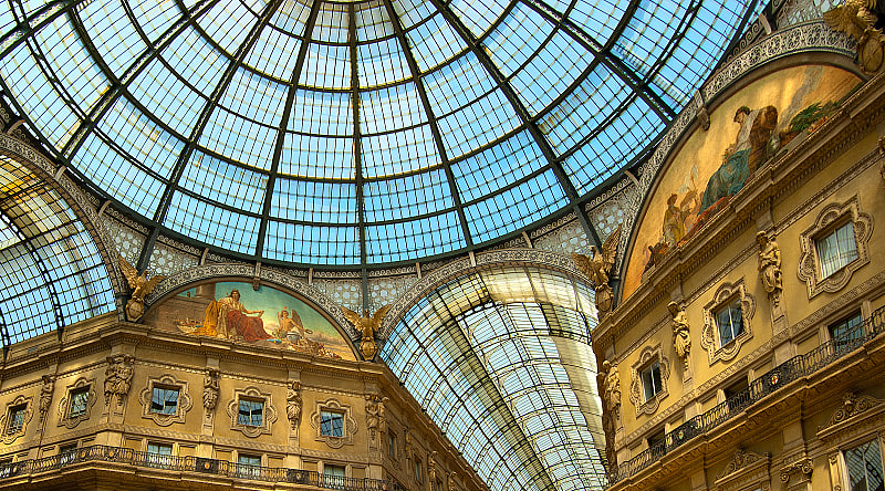 Galleria Vittorio Emanuele II in Milan, Italy Shop in the luxury boutiques of Galleria Vittorio Emanuele II, Milan.