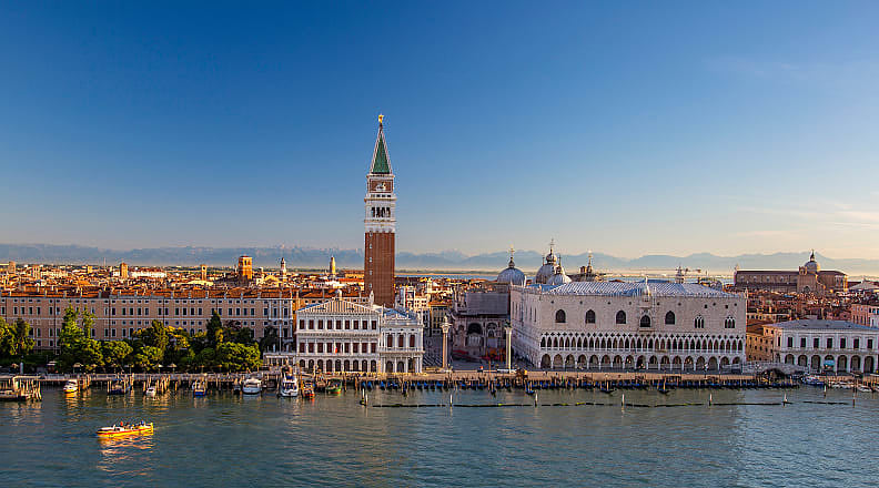 Venice, Italy Doge's Palace, Campanile, St. Mark's Basilica and St. Mark's square in Venice, Italy