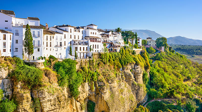 Ronda in Andelusia, Spain Moorish pueblos blancos in Ronda, Spain