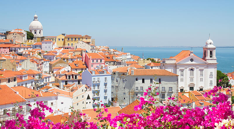 Lisbon skyleline at sunrise, Portugal. Lisbon skyleline at sunrise, Portugal.