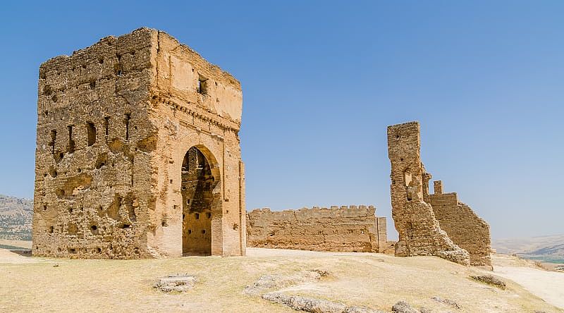 Ruins of ancient Merenid tombs in Fez, Morocco