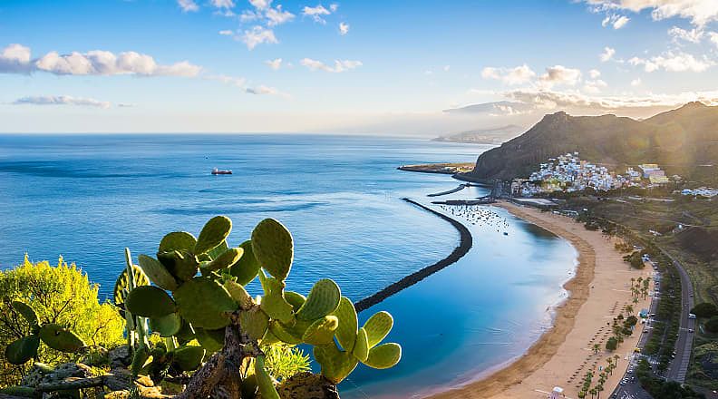 Las Teresitas beach in Tenerife Province in Spain