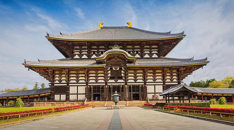 Todai-ji is an ancient Buddhist temple in the city of Nara, considered the largest wooden structure in the world.