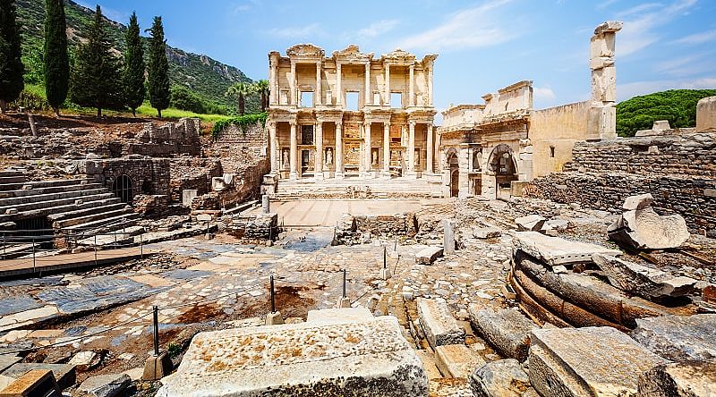 Celsus Library in Ephesus, Turkey Ruins of Celsus Library in Ephesus, Turkey