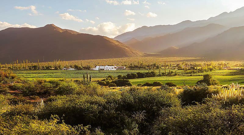 Small town at the foot of the Andes, province of Salta, Argentina