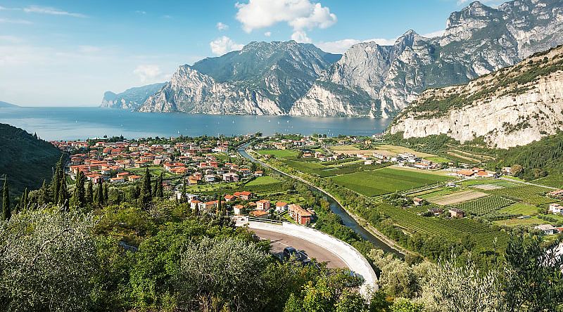 Panoramic view of Lake Garda, Italy