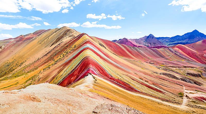 Vinicunca, or Rainbow mountain, near Cusco, Peru