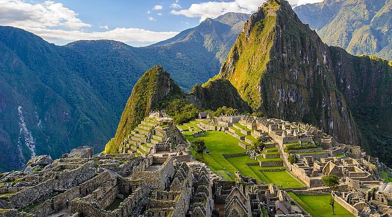 Ruins of Machu Picchu, the lost city of the Incas in Peru