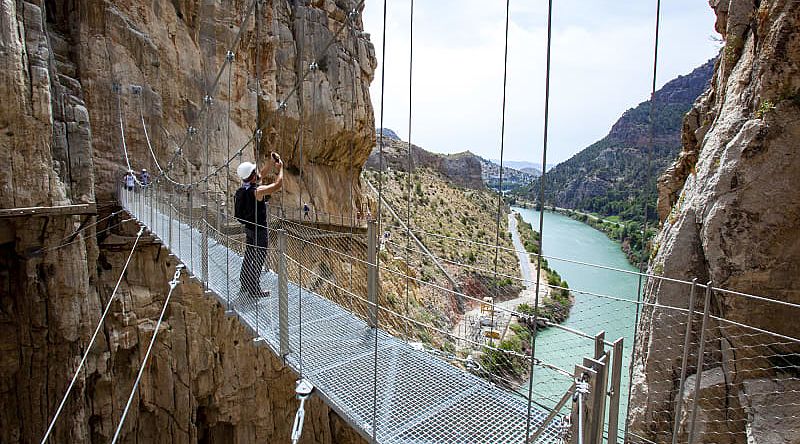 © Lolo Vasco/ Tramagestión/ Turismo Andaluz Caminito del Rey, The Little King's Path in Malaga, Spain.