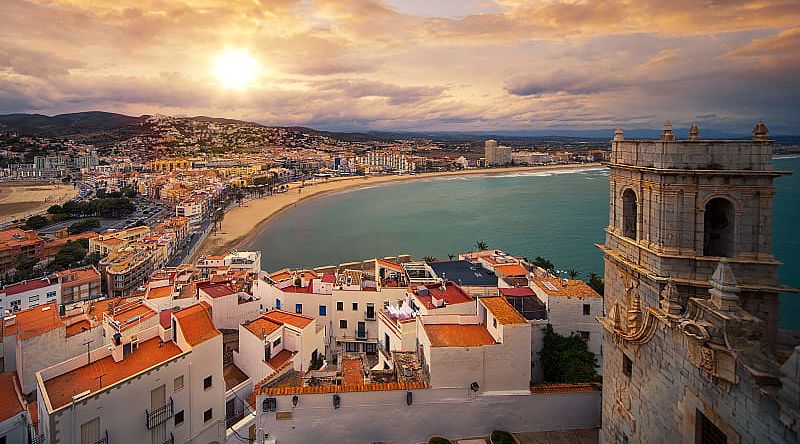 View from the top of Pope Luna's Castle, Valencia, Spain.