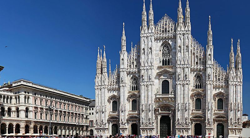 Piazza del Duomo, Milan's main square in Italy