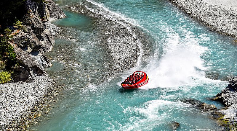 Resort Town and Famous Visitor Center Queenstown, New Zealand