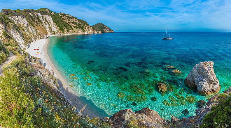 Sansone Beach on Elba Island, Italy