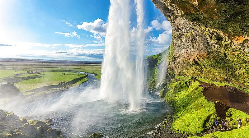 Seljalandsfoss waterfalls in South Coast of Iceland.