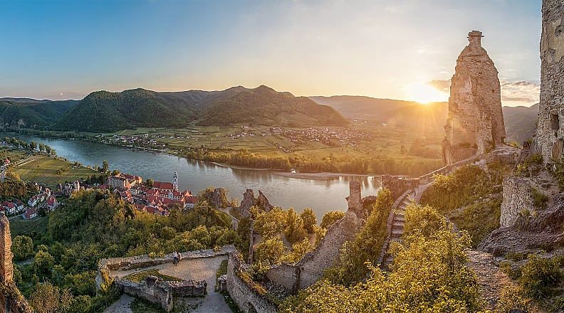 Dürnstein Castle in the Lower Austrian Wachau region on the Danube river