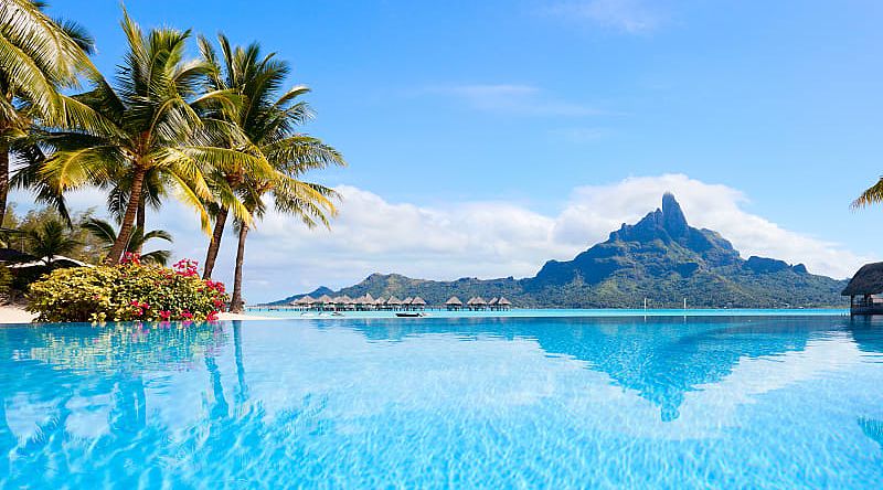 View of Otemanu mountain in Bora Bora