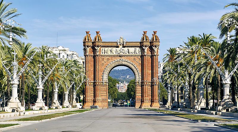 Triumph Arch in Barcelona, Spain.