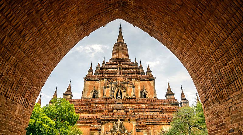 The Bagan temples of Burma in Myanmar