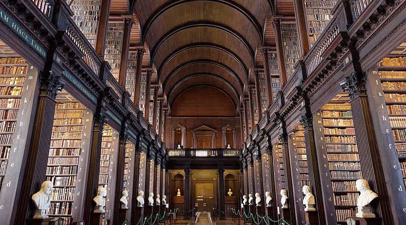 Trinity College library in Dublin, Ireland