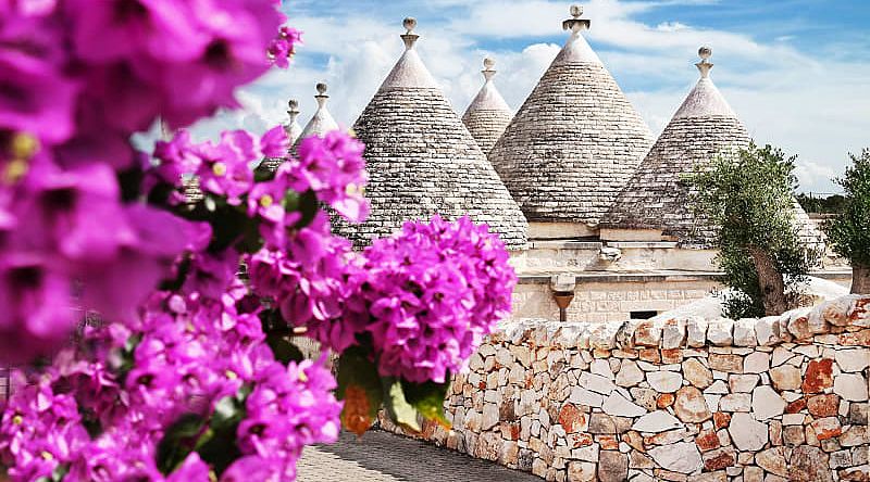 Trulli houses in Alberobello, Italy.