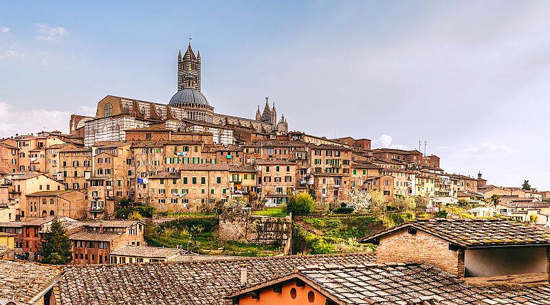 Impressive panoramic view of the city of Siena