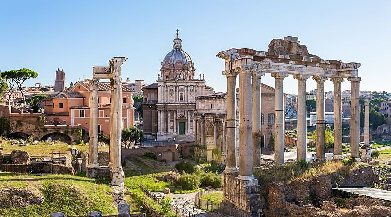 Roman forum in Rome, Italy
