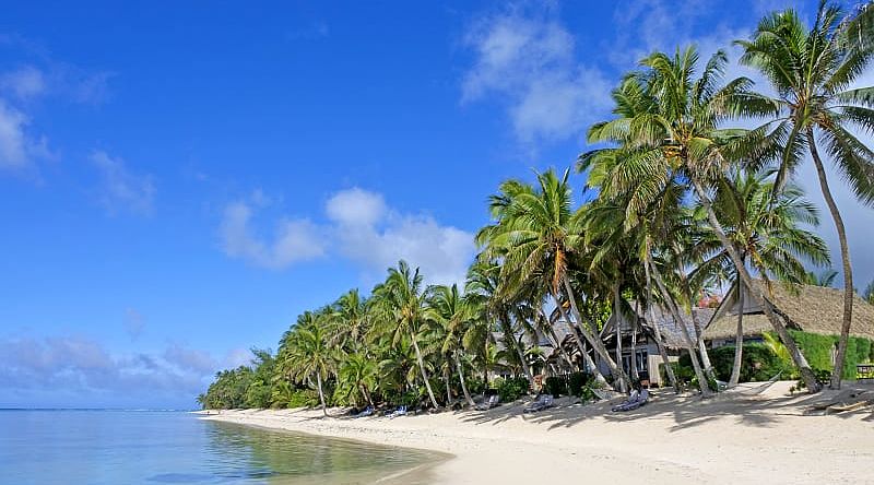 Titikaveka Beach in Rarotonga, Cook Islands