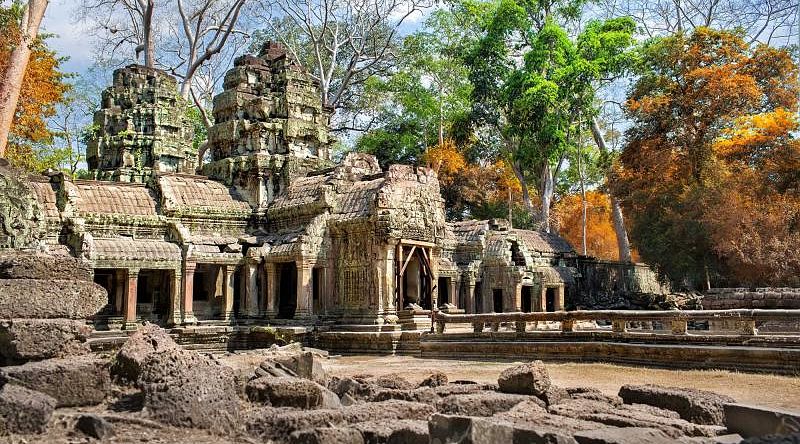 Temple in Angkor Wat complex, Cambodia Temple in Angkor Wat complex, Cambodia