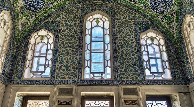 Topkapi Palace interior in Istanbul, Turkey.