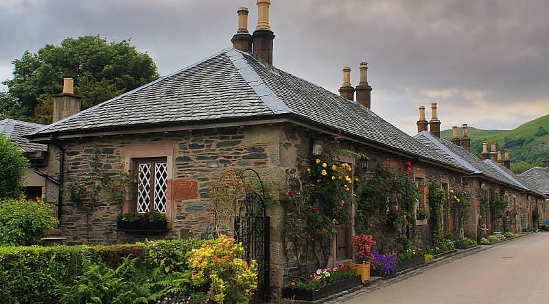 Luss village on the bank of Loch Lomond, Scotland