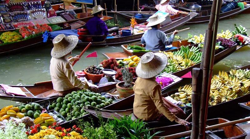 Floating market in Bangkok, Thailand