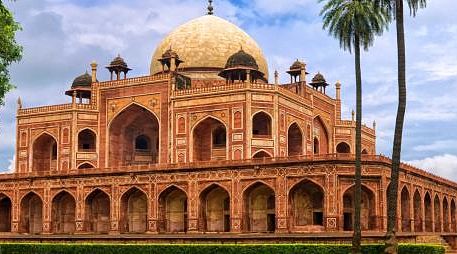 Dehli, India A view of Humayan's Tomb in Dehli, India.