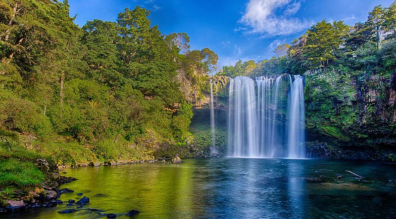 A waterfall in Kerikeri in New Zealand.