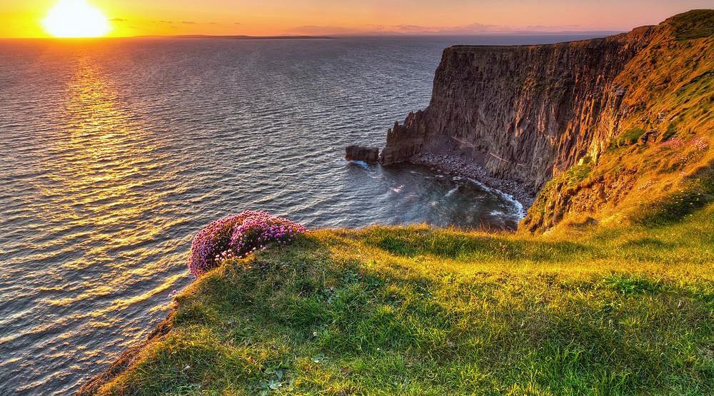 Nest point at sunset in Scotland Nest point at sunset in Scotland
