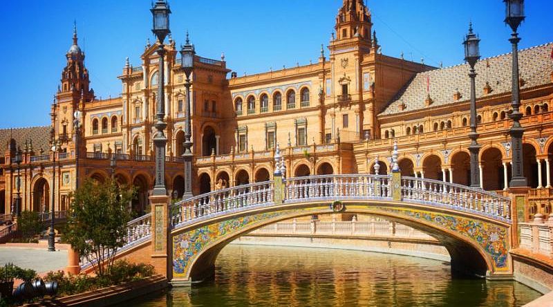 Plaza de España in Seville, one of the most beautiful squares in western Europe