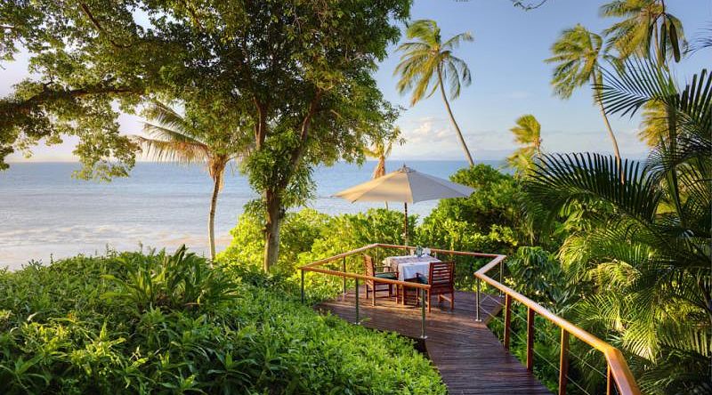 Photo courtesy of Royal Davui. Private dining area at the Royal Davui in Fiji. Photo courtesy of Royal Davui.